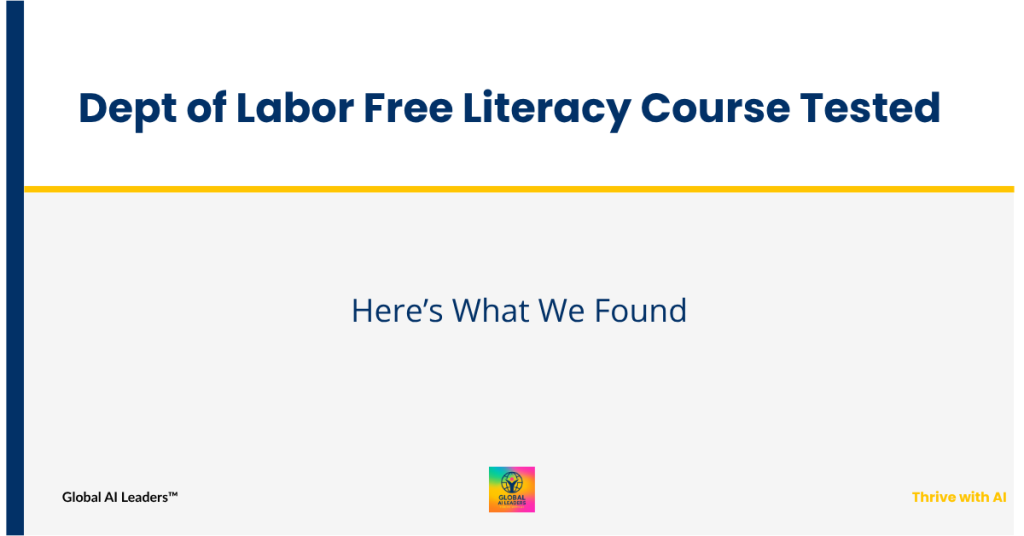 Free AI literacy course — GAIL blog header: We Tested the Free AI Literacy Course
