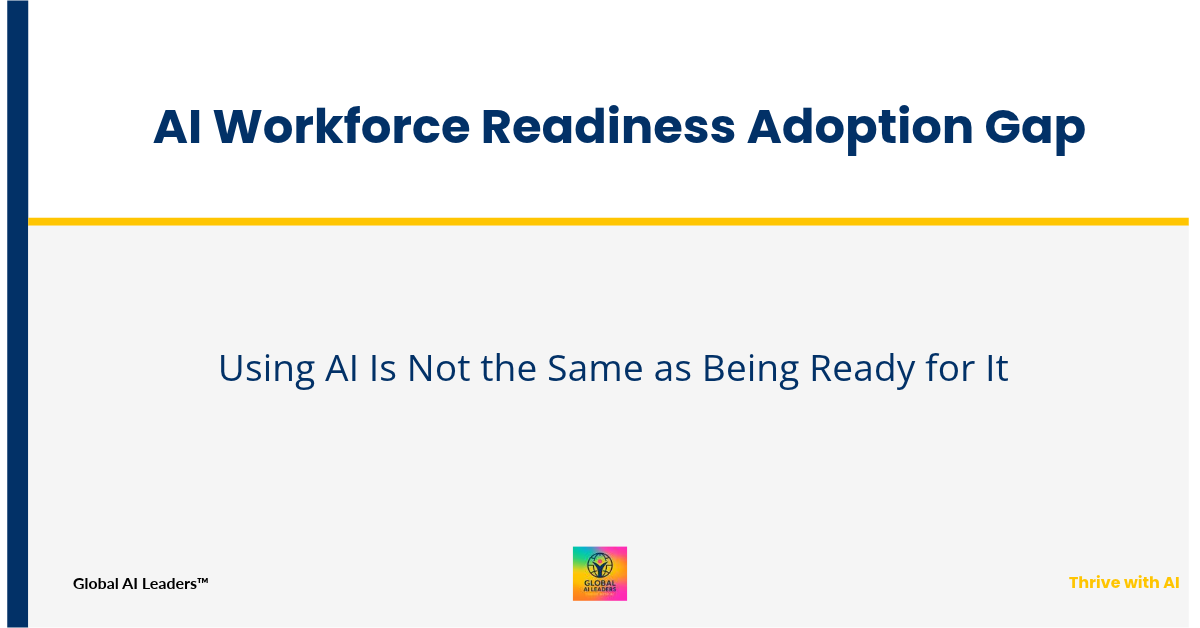 AI workforce readiness gap — GAIL blog header: The AI Adoption Gap: Why Using AI Is Not the Same as Being Ready for It